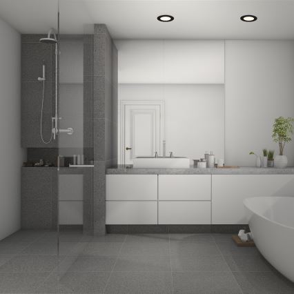 Briloner 7049015 - Vgradna kopalniška LED svetilka z možnostjo zatemnitve LED/6W/230V 3000K IP44 črna