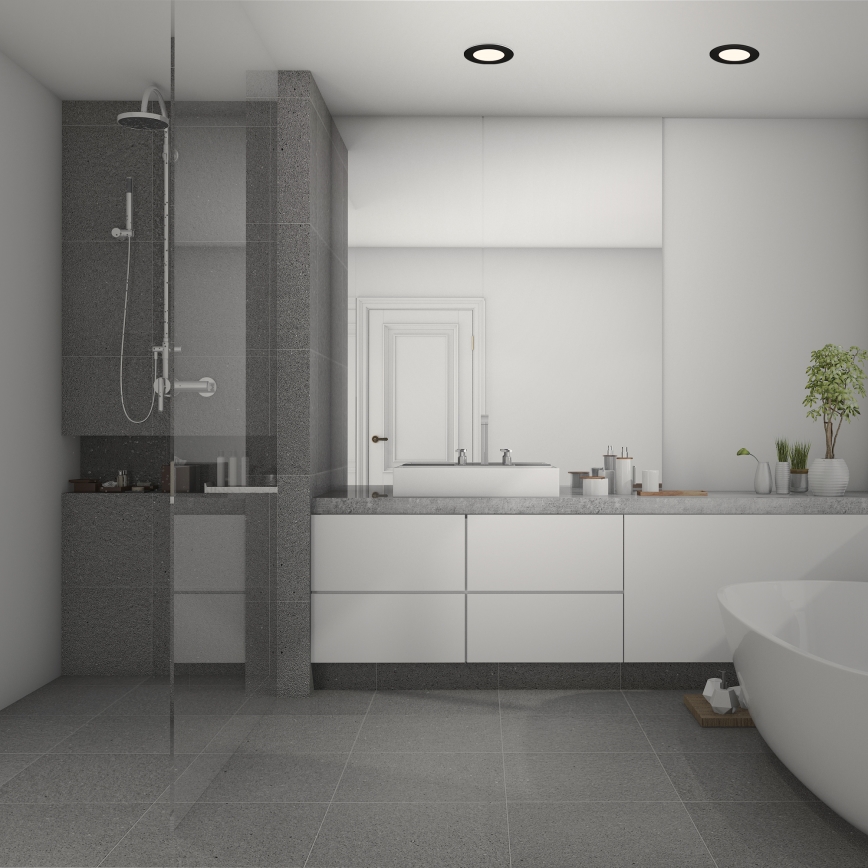 Briloner 7049015 - Vgradna kopalniška LED svetilka z možnostjo zatemnitve LED/6W/230V 3000K IP44 črna