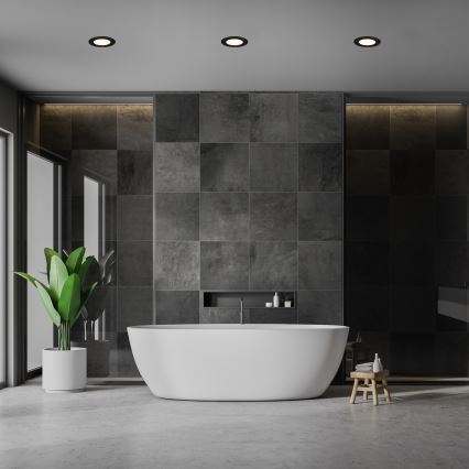 Briloner 7049015 - Vgradna kopalniška LED svetilka z možnostjo zatemnitve LED/6W/230V 3000K IP44 črna