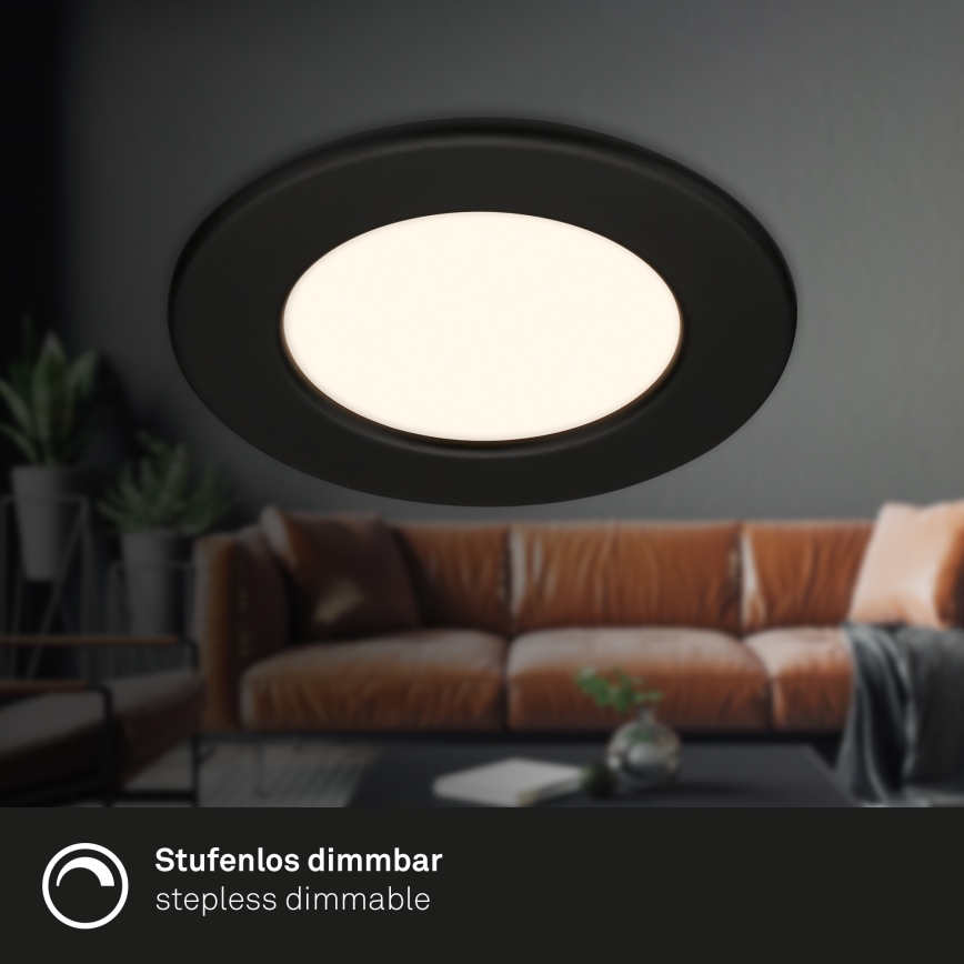 Briloner 7049015 - Vgradna kopalniška LED svetilka z možnostjo zatemnitve LED/6W/230V 3000K IP44 črna