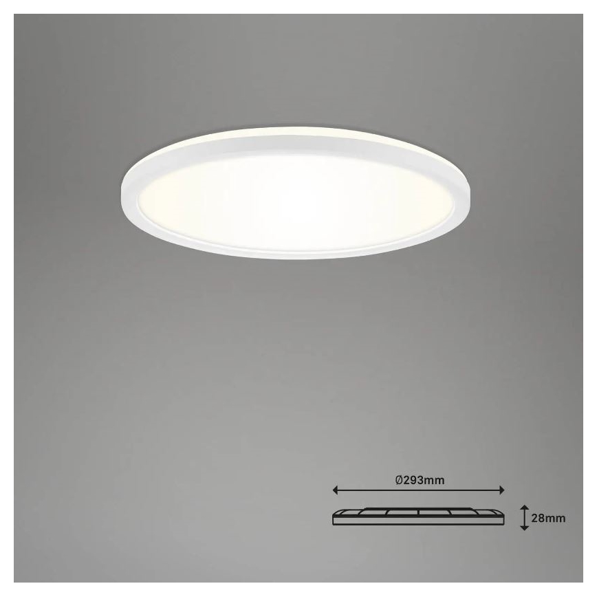 Briloner 7058-016 - LED Zatemnitvena svetilka SLIM LED/18W/230V 2700-6500K Wi-Fi Tuya + Daljinski upravljalnik