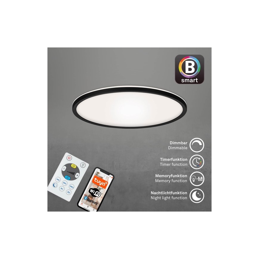 Briloner 7059-015 - LED Zatemnitvena stropna svetilka SLIM LED/22W/230V 2700-6500K Wi-Fi Tuya + Daljinski upravljalnik