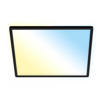 Briloner 7060-015 - SLIM LED zatemljiv površinski panel LED/22W/230V 2700-6500K 42x42 cm črna Wi-Fi Tuya + daljinski upravljalnik