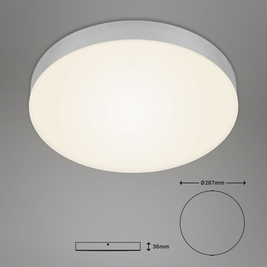Briloner 7066-014 - LED Stropna svetilka FLAME LED/21W/230V 3000K srebrna pr. 28,7 cm