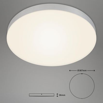 Briloner 7068-014 - LED Stropna svetilka FLAME LED/24,5W/230V 3000K pr. 38 cm srebrna