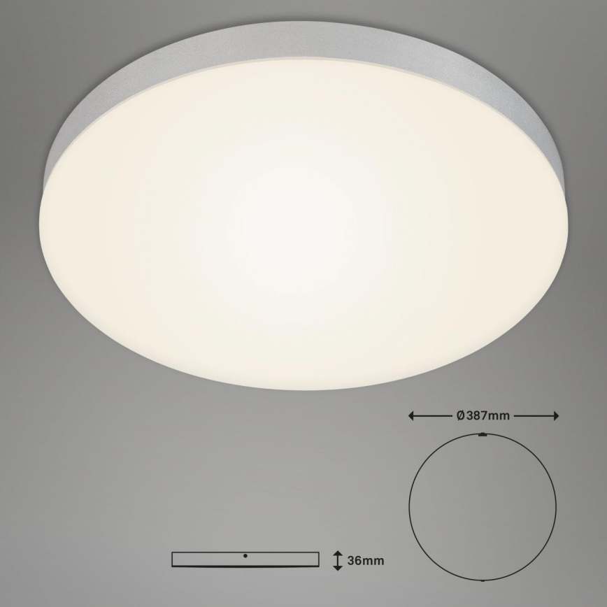 Briloner 7068-014 - LED Stropna svetilka FLAME LED/24,5W/230V 3000K pr. 38 cm srebrna