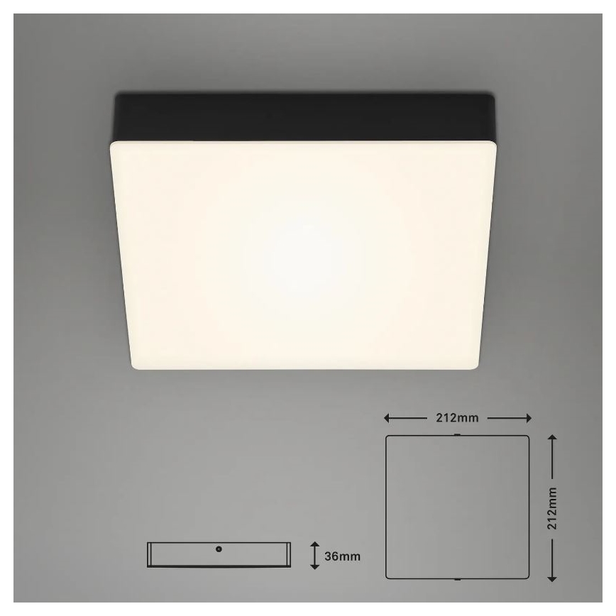 Briloner 7070-015 - LED Stropna svetilka FLAME LED/16W/230V črna