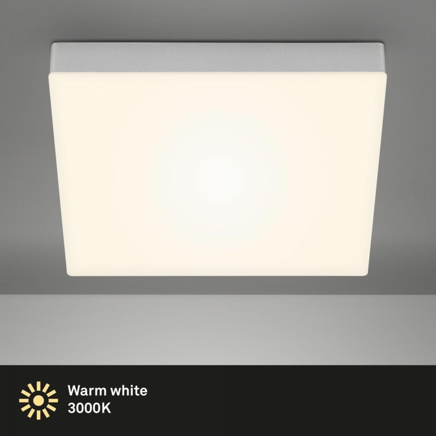 Briloner 7071-014 - LED Stropna svetilka FLAME LED/21W/230V 3000K 28,7x28,7 cm srebrna