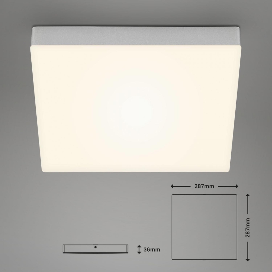 Briloner 7071-014 - LED Stropna svetilka FLAME LED/21W/230V 3000K 28,7x28,7 cm srebrna