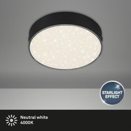 Briloner 7072-415 - LED Stropna svetilka STAR SKY LED/11W/230V 4000K pr. 15 cm črna