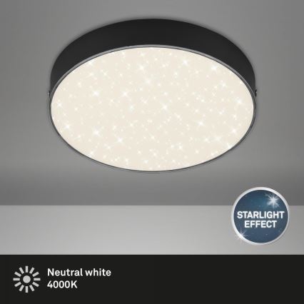 Briloner 7073-415 - LED Stropna svetilka STAR SKY LED/16W/230V 4000K pr. 21 cm črna