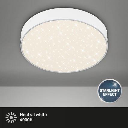 Briloner 7073-416 - LED Stropna svetilka STAR SKY LED/16W/230V 4000K pr. 21 cm bela