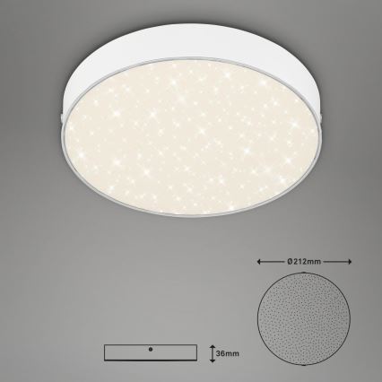 Briloner 7073-416 - LED Stropna svetilka STAR SKY LED/16W/230V 4000K pr. 21 cm bela