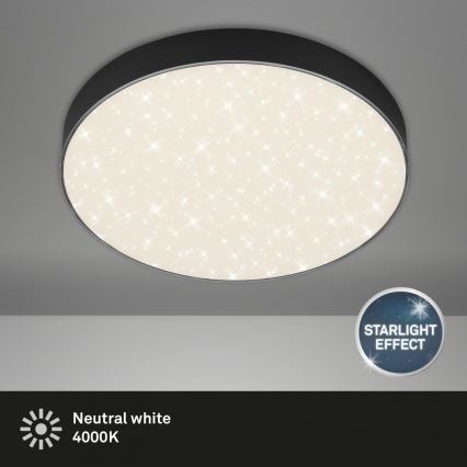 Briloner 7074-415 - LED Stropna svetilka STAR SKY LED/21W/230V 4000K pr. 28 cm črna