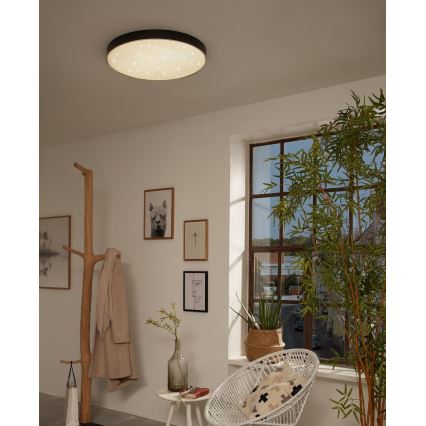 Briloner 7075-415 - LED Stropna svetilka STAR SKY LED/24,5W/230V 4000K pr. 38 cm črna