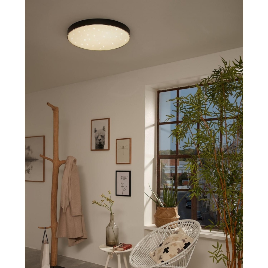 Briloner 7075-415 - LED Stropna svetilka STAR SKY LED/24,5W/230V 4000K pr. 38 cm črna