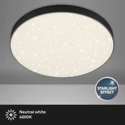 Briloner 7075-415 - LED Stropna svetilka STAR SKY LED/24,5W/230V 4000K pr. 38 cm črna