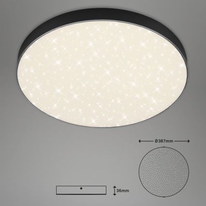 Briloner 7075-415 - LED Stropna svetilka STAR SKY LED/24,5W/230V 4000K pr. 38 cm črna