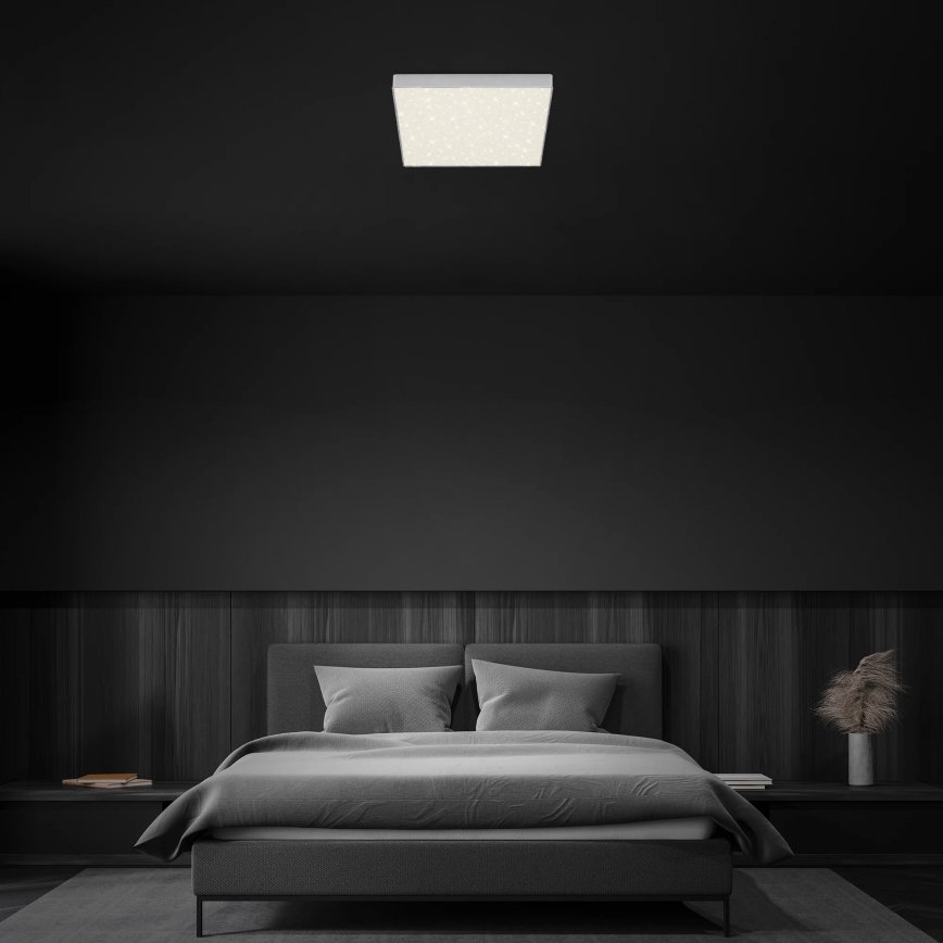Briloner 7078-414 - LED Stropna svetilka STAR SKY LED/21W/230V 4000K 28x28 cm srebrna