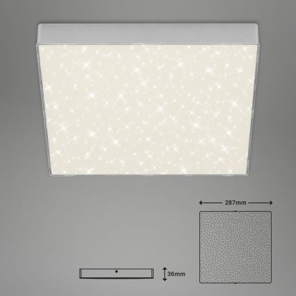 Briloner 7078-414 - LED Stropna svetilka STAR SKY LED/21W/230V 4000K 28x28 cm srebrna