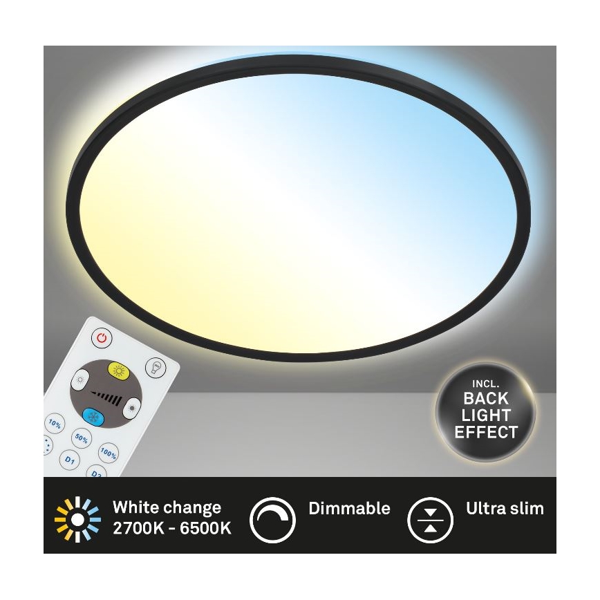 Briloner 7079-015 - LED Zatemnitvena stropna svetilka SLIM LED/18W/230V 2700-6500K + Daljinski upravljalnik