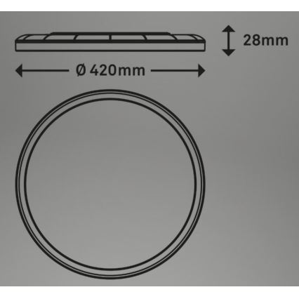 Briloner 7080-015 - LED Zatemnitvena stropna svetilka SLIM LED/22W/230V 2700-6500K + Daljinski upravljalnik