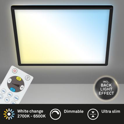 Briloner 7081-015 - LED Zatemnitvena stropna svetilka SLIM LED/18W/230V 2700-6500K + Daljinski upravljalnik