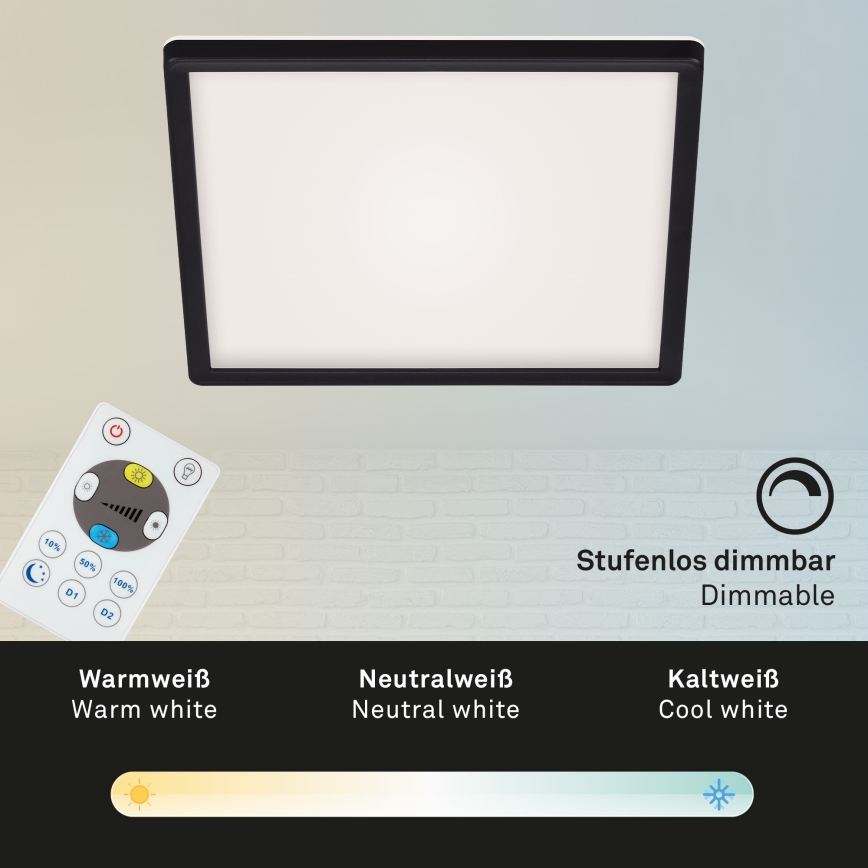 Briloner 7082-015 - LED Zatemnitvena stropna svetilka SLIM LED/22W/230V 2700-6500K + Daljinski upravljalnik