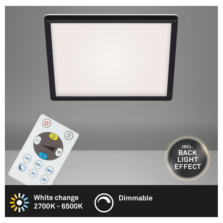 Briloner 7082-015 - LED Zatemnitvena stropna svetilka SLIM LED/22W/230V 2700-6500K + Daljinski upravljalnik