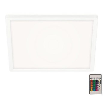 Briloner 7091-416 - LED RGBW Zatemnitvena stropna svetilka SLIM LED/22W/230V + Daljinski upravljalnik