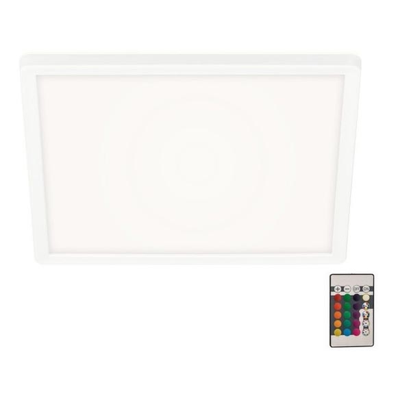 Briloner 7091-416 - LED RGBW Zatemnitvena stropna svetilka SLIM LED/22W/230V + Daljinski upravljalnik