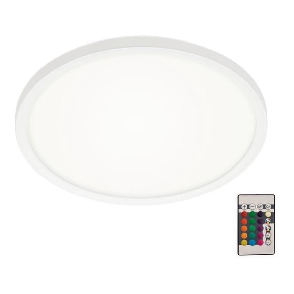 Briloner 7092-416 - RGBW Stropna svetilka z možnostjo zatemnitve SLIM LED/15W/230V + Daljinski upravljalnik