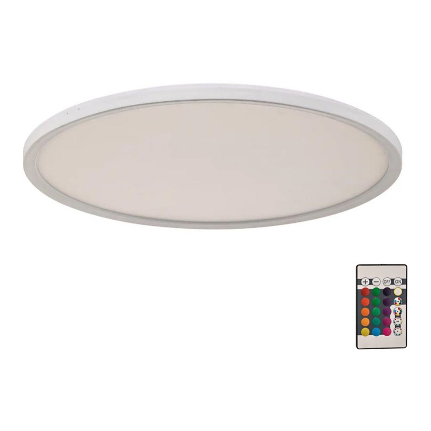 Briloner 7094-416 - LED RGBW Zatemnitvena stropna svetilka SLIM LED/22W/230V + Daljinski upravljalnik