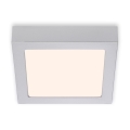 Briloner 7123-014 - LED stropna svetilka FIRE LED/12W/230V 3000K 17x17cm srebrna