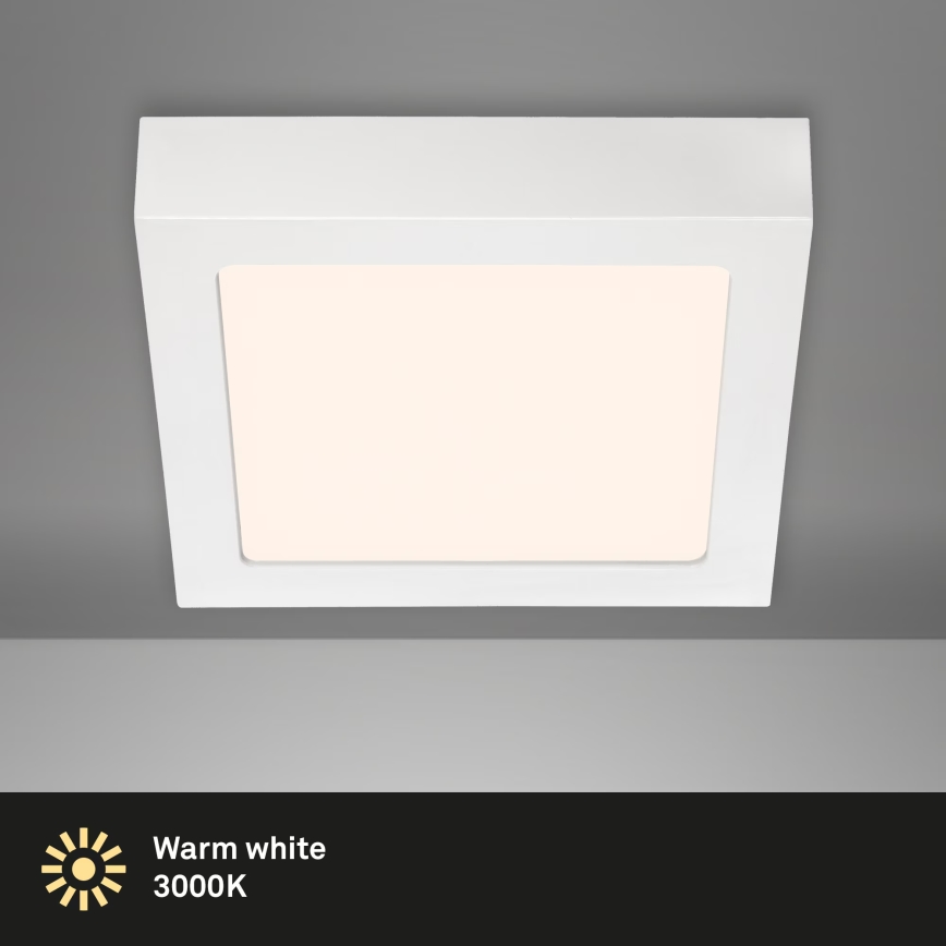Briloner 7123-016 - LED stropna svetilka FIRE LED/12W/230V 3000K 17x17 cm bela