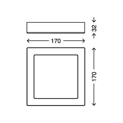 Briloner 7123-416 - LED Stropna svetilka FIRE LED/12W/230V bela