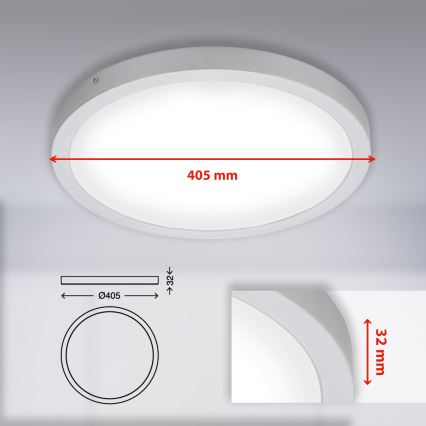 Briloner 7143-414 - LED Stropna svetilka FIRE LED/24,5W/230V 4000K