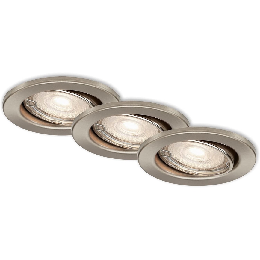 Briloner 7149-032-SET 3xLED Zatemnitvena kopalniška svetilka 1xGU10/5W/230V IP23