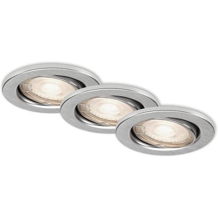 Briloner 7149-039-SET 3xLED Zatemnitvena kopalniška svetilka 1xGU10/5W/230V IP23