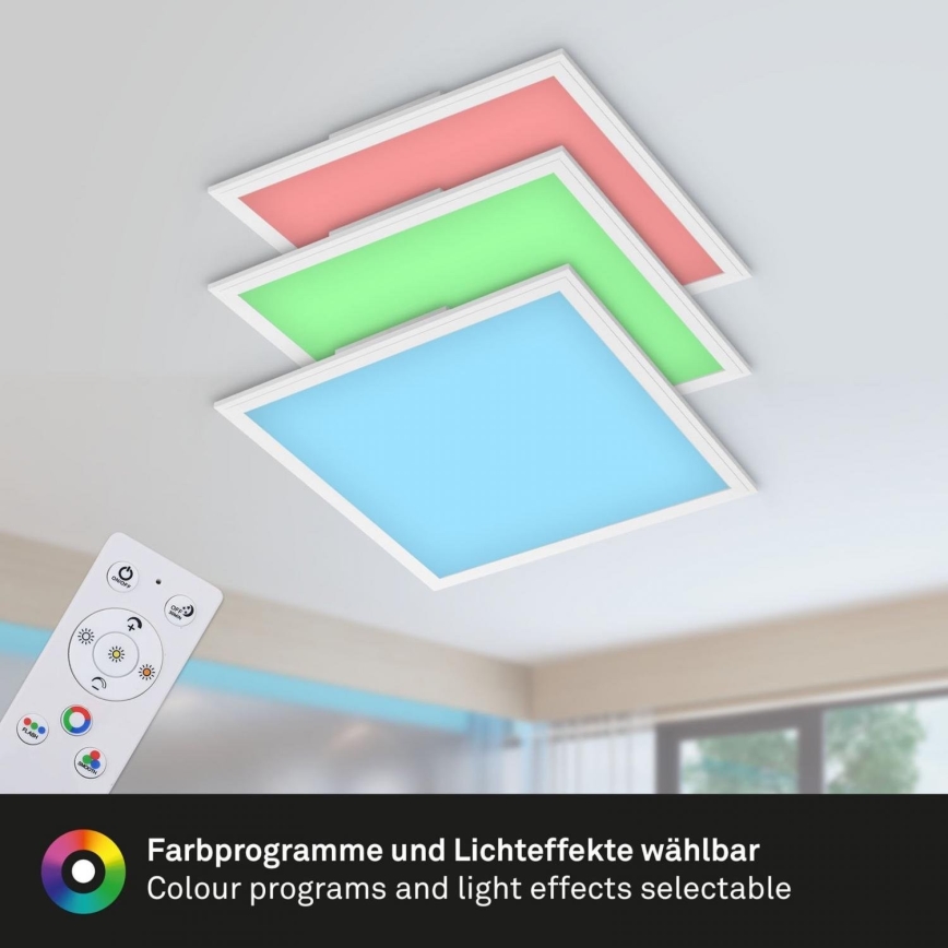 Briloner 7152-016 - LED RGB Zatemnitveni nadgradni panel COLOUR LED/24W/230V 3000-6500K + Daljinski upravljalnik