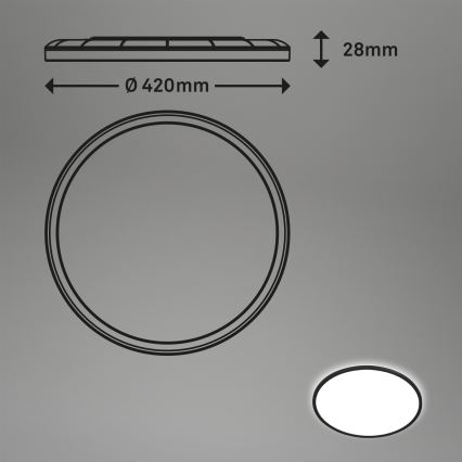 Briloner 7157-415 - LED Stropna svetilka SLIM LED/22W/230V pr. 42 cm