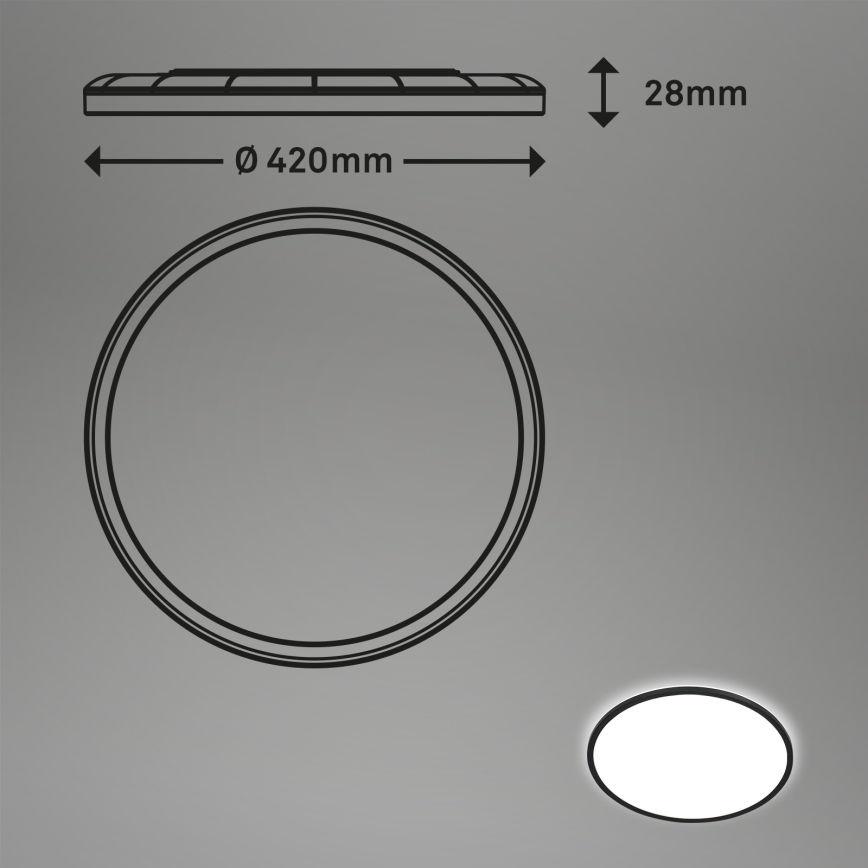 Briloner 7157-415 - LED Stropna svetilka SLIM LED/22W/230V pr. 42 cm