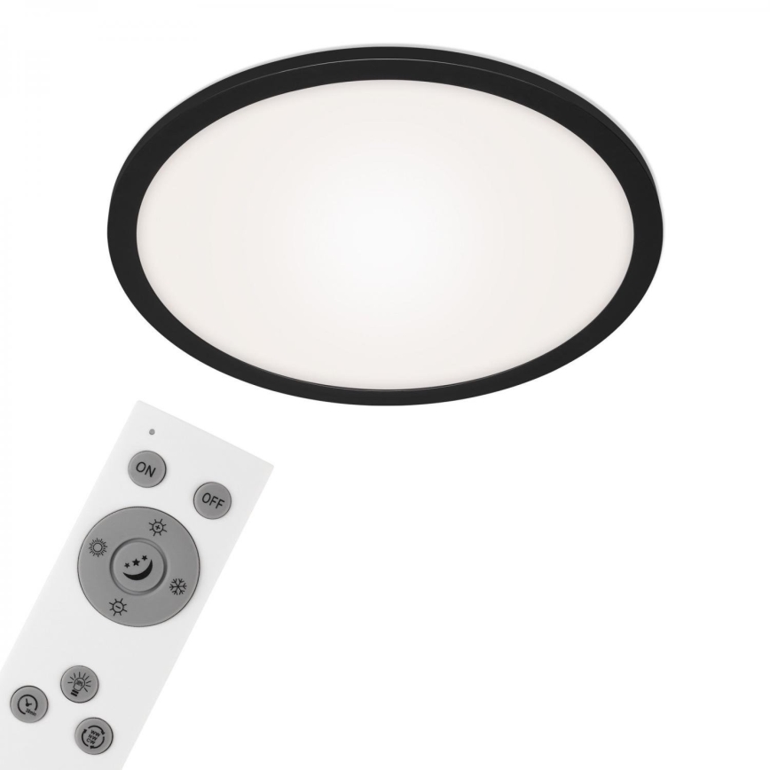 Briloner 7168-015 - LED Zatemnitvena stropna svetilka PIATTO LED/22W/230V 3000-6500K pr. 40 cm črna + Daljinski upravljalnik