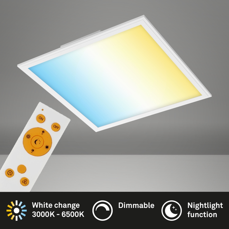 Briloner 7179-016 - LED Zatemnitvena stropna svetilka PIATTO LED/24W/230V 3000-6500K + Daljinski upravljalnik