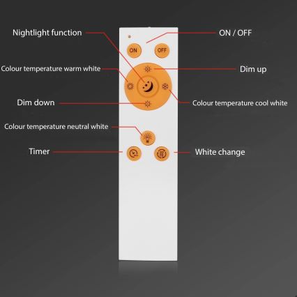 Briloner 7194-016 - LED Zatemnitvena stropna svetilka SIMPLE LED/18W/230V 3000-6500K + Daljinski upravljalnik