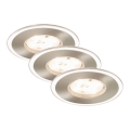 Briloner 7197-032 - SET 3x LED Zatemnitvena kopalniška vgradna svetilka LED/4,5W/230V IP44