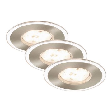 Briloner 7197-032 - SET 3x LED Zatemnitvena kopalniška vgradna svetilka LED/4,5W/230V IP44