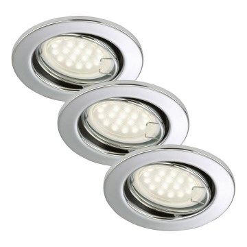 Briloner 7208-038 - KOMPLET 3xLED Vgradna svetilka ATTACH 3xGU10/3W/230V 210lm