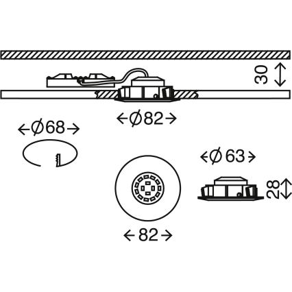 Briloner 7209-018 - LED Kopalniška vgradna svetilka ATTACH LED/5W/230V IP23