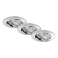 Briloner 7209-038 - SET 3x LED Kopalniška vgradna svetilka LED/5W/230V IP23